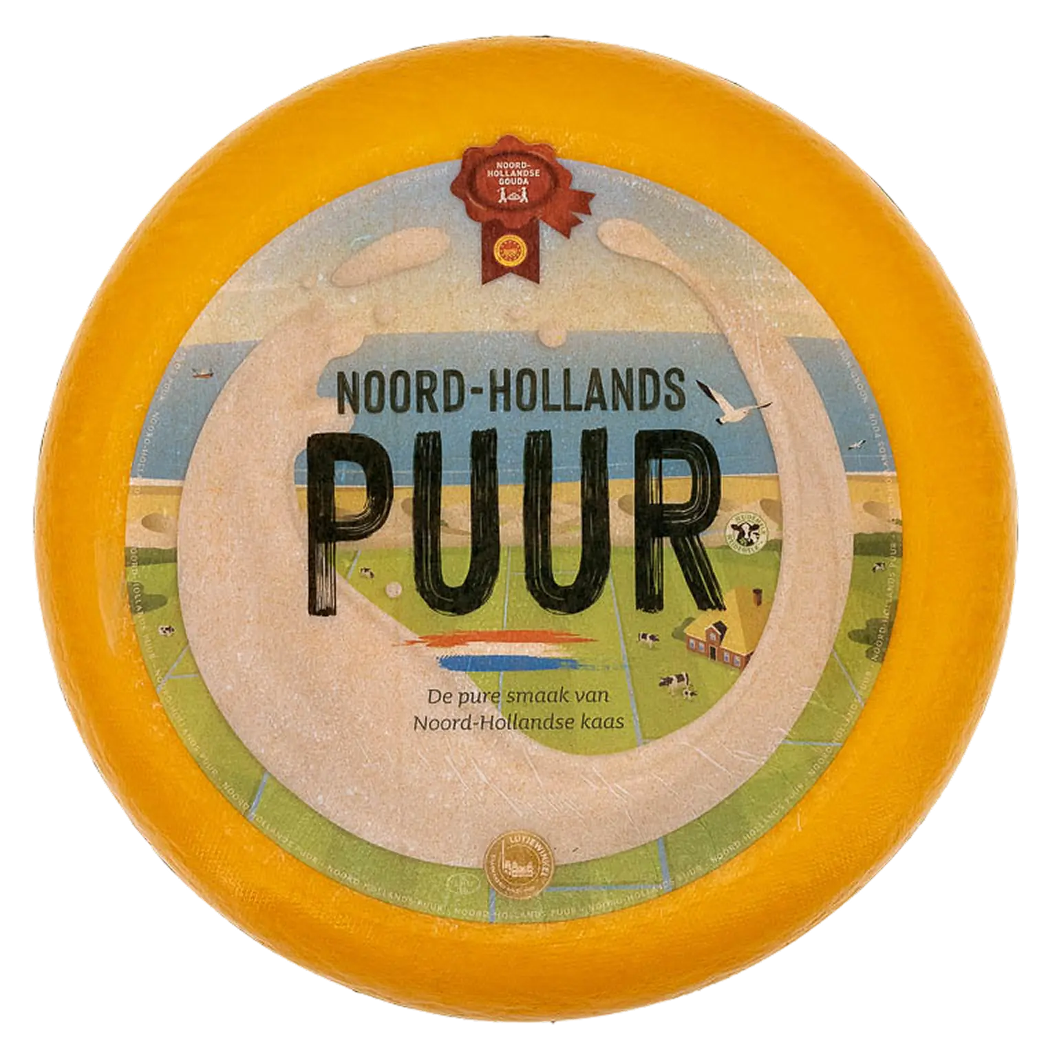 Hele kaas Noord-Hollands jong mild en gekleurd etiket